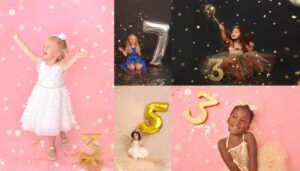 glitter mini session in houston for birthday photos 