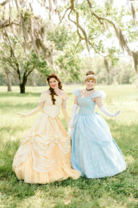 belle and cinderella, for princess parties in houston 