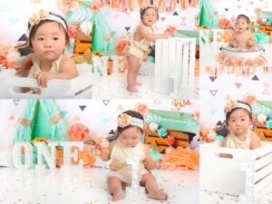 girly tribal one themed first birthday photoshoot