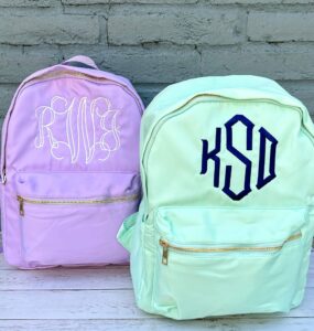 custom mongrammed backpacks houston